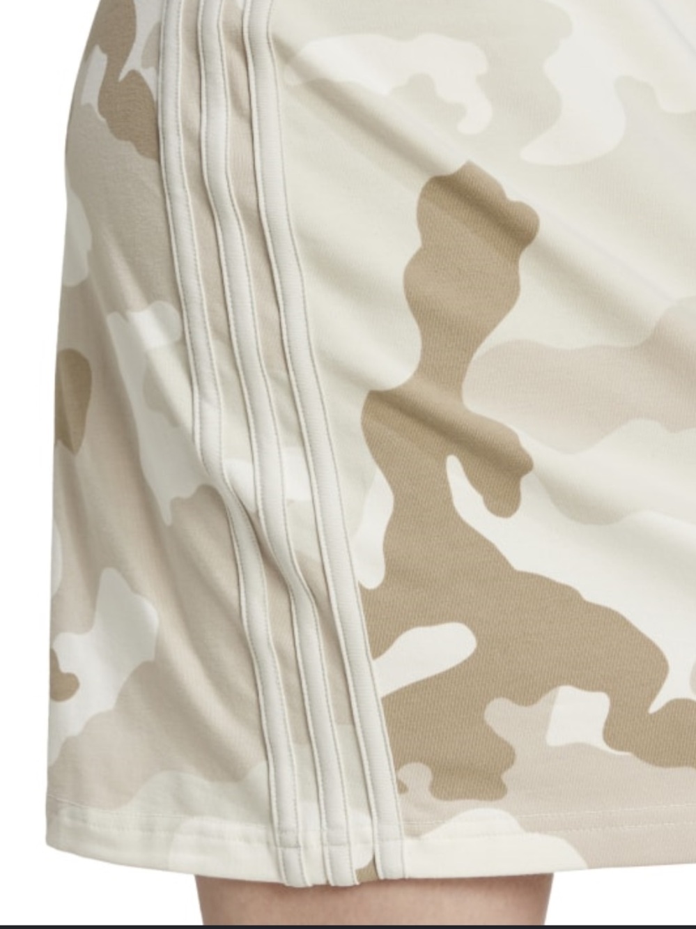 adidas Beige and Cream Camo 3‑Stripes Racerback Tank Dress - Picture 4 of 9